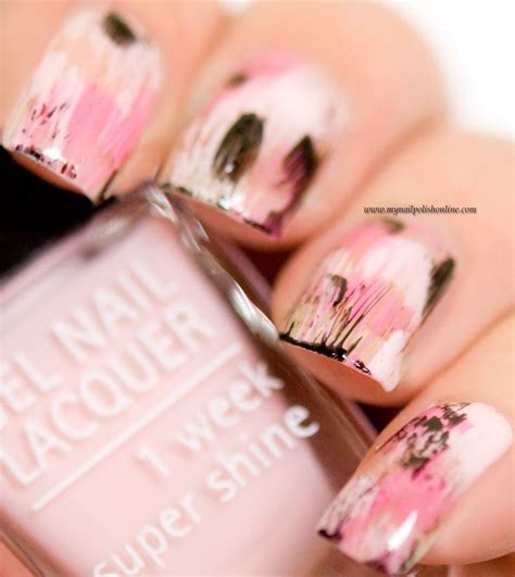 Nail Art - Dry brush technique on bare nails - My Nail Polish Online