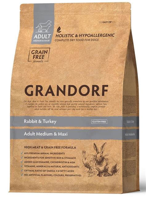 GRANDORF Rabbit & Turkey 3кг сухой корм холистик для собак всех пород ...