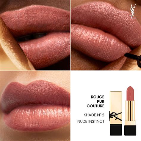 Køb Rouge Pur Couture Pure Color-In-Care Satin Lipstick N12 Nude