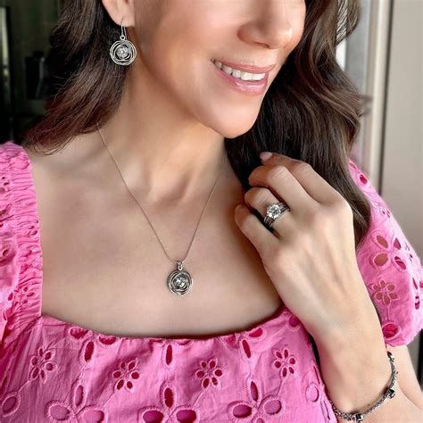 New Crown Jewel matching necklace and earrings paired with silver cz