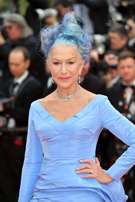 Helen Mirren Debuted Bright Blue Hair in a Double-Bun Updo at Cannes ...