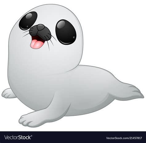 Cute Cartoon Baby Seals Cute Baby Seal Animal Cartoon Vector