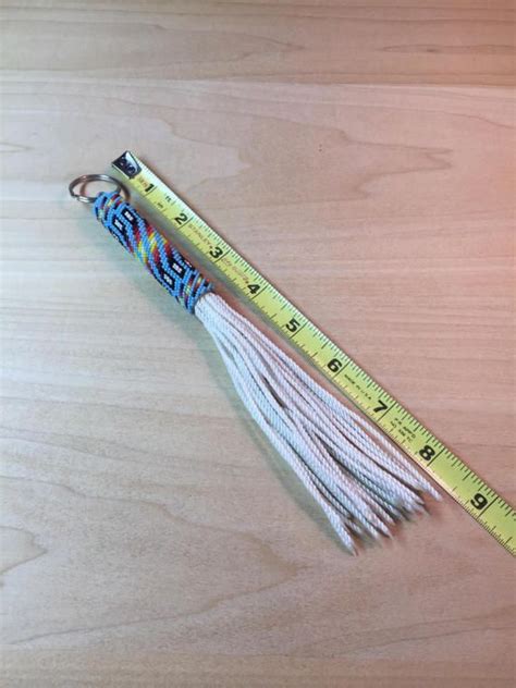 Native American Beaded Keychain | Unique Spiral Design