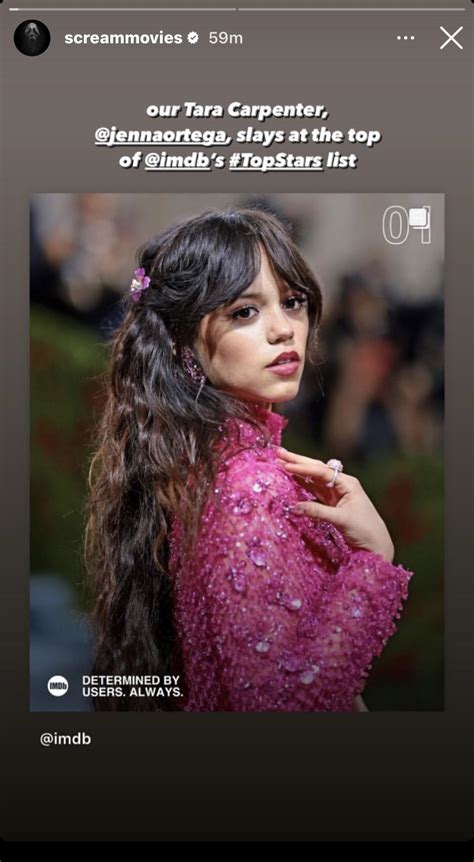 Jenna Ortega takes the #1 spot on IMDB’s “top stars” list. Scream 6