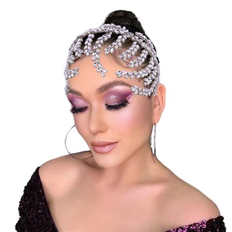 Amazon.com: Silver Rhinestone Wedding Tiara，Headpiece Forehead Tiara