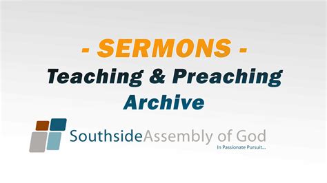 Sermons - Teaching & Preaching Archives - Southside Assembly Of God