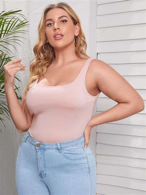 SHEIN Essnce Plus Form-Fitting Tank Top | SHEIN USA