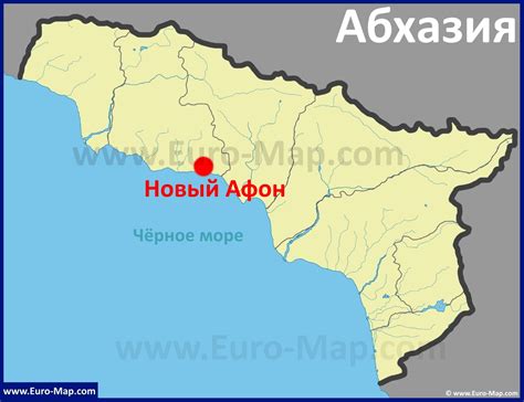 Карты Нового Афона | Подробная карта города Новый Афон с улицами и ...