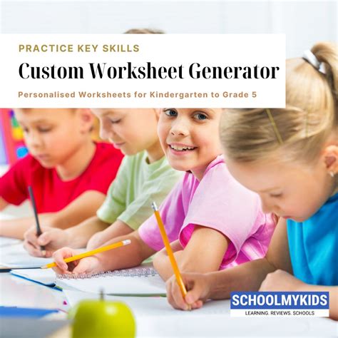 worksheet generator  kids  worksheets maker schoolmykids