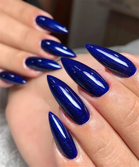 Unha Em Gel Azul Royal - Unhas em gel azul: 55 inspirações e tutoriais