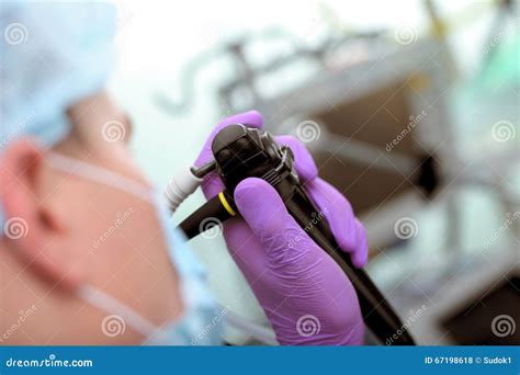 Endoscopist Carries Out Examination of the Patient Stock Photo - Image ...