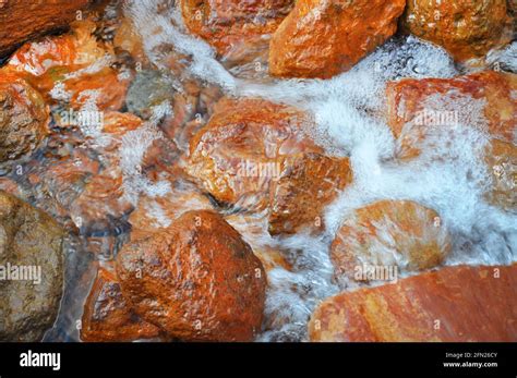 Natural source of mineral curative water Narzan in the Elbrus region ...