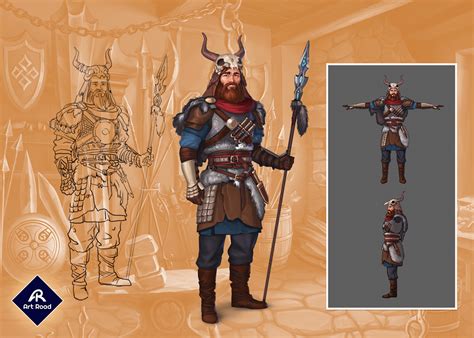 Копейщик. Концепт персонажа для игры on Behance