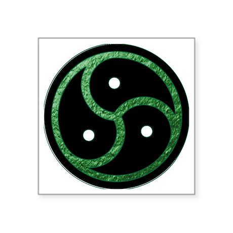 BDSM Symbol - Emblem - Gree Square Sticker 3" x 3" by Admin_CP9113865