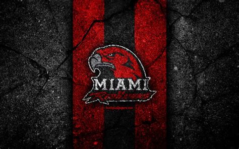 Download wallpapers Miami RedHawks, 4k, american football team, NCAA ...