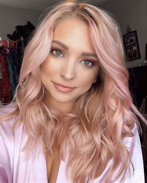 Rose Gold Pink Lavender Hair | Pink blonde hair, Tan skin blonde hair