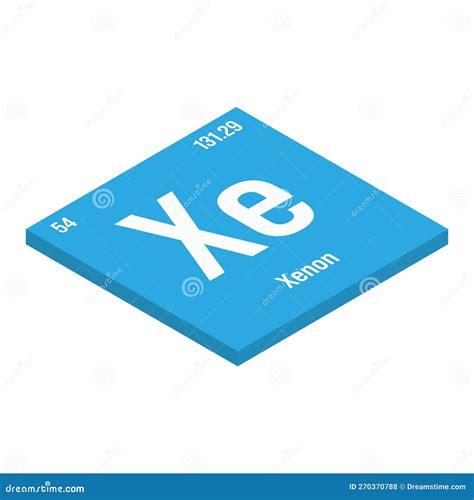 Xenon Xe Elemento Periodico Tabella Illustrazione di Stock