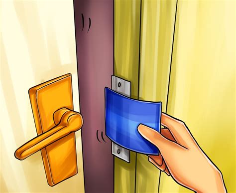 how to use a credit card to open my door