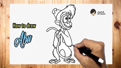 How to draw Abu from Aladdin - YouTube