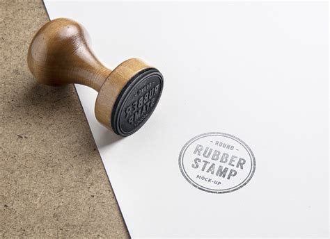 Rubber Stamp PSD MockUp | GraphicBurger