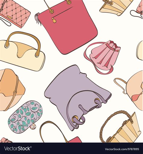 seamless bag pattern royalty  vector image