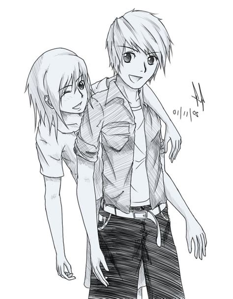Drawing Anime Boy And Girl Wallpapers - Wallpaper Cave