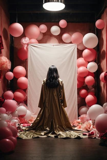 premium photo  woman     empty cloth   room