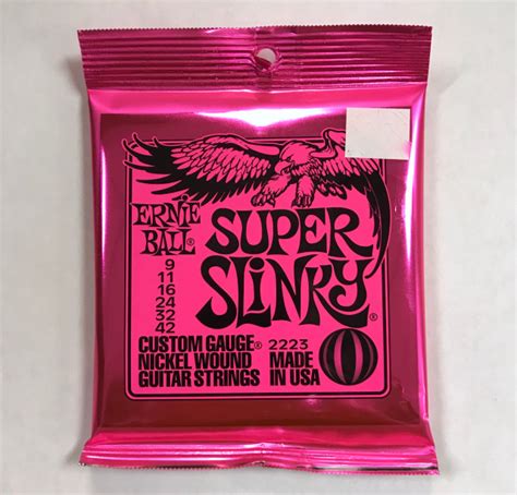 Ernie Ball Super Slinky Electric Guitar Strings, 9-42