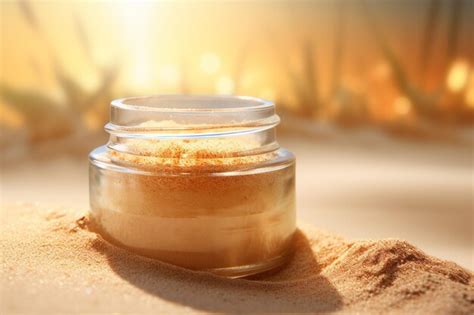 Premium AI Image | gold sand in a perfume bottle of golden liquid with ...