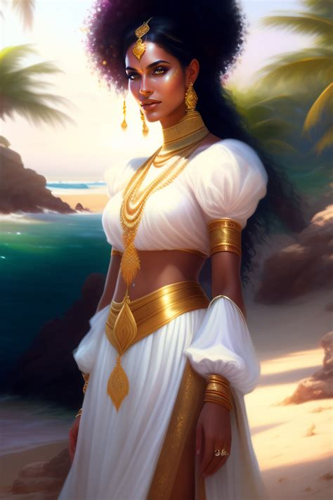 Lexica - Beautiful arabian princess wearing white clothes and gold