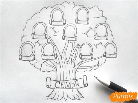 Розмальовка «Родинне дерево» (25 фото)