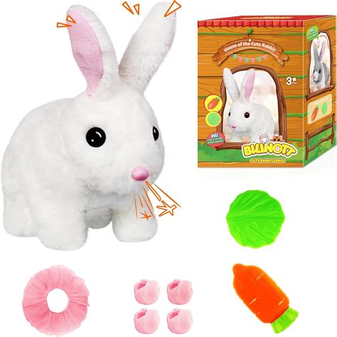 Amazon.com: Bilinott Bunny Toys for Kids, Realistic Rabbit Toys with