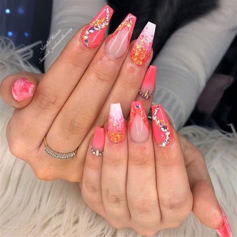Competition Nail Art with Sunset Paradise Design
