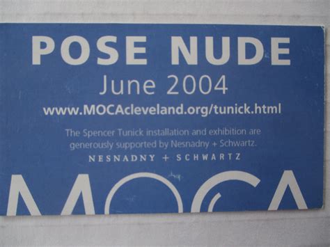 Spencer Tunick Pose Nude June 2004 MOCA Cleveland Exhibition invite