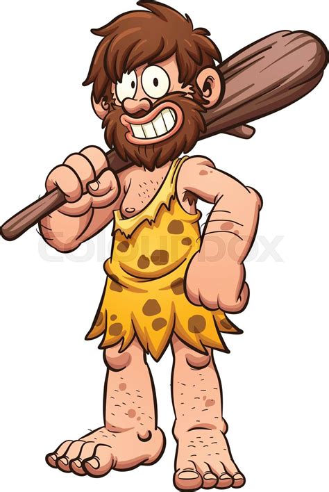 Cartoon caveman | Stock vector | Colourbox