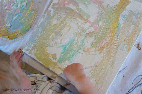 abstract painting  children wildflower ramblings