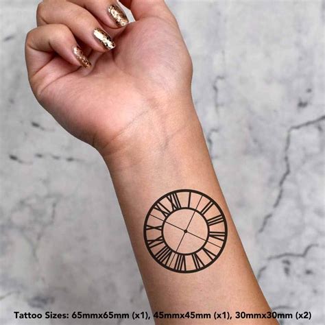 clock  roman numerals tattoo bronctattooauscom
