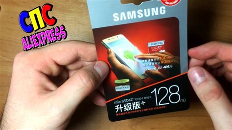 Посылка с Алиэкспресс: Micro SD флешка Samsung 128GB для экшн камеры ...