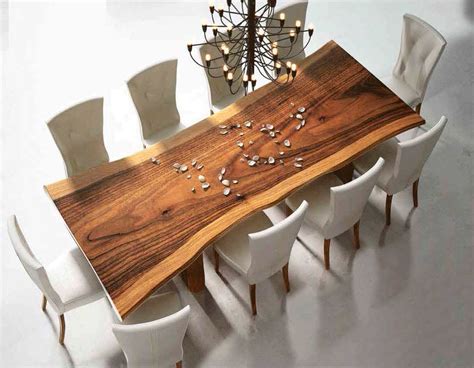 natural wood table modern furniture  piece natural wood  edge