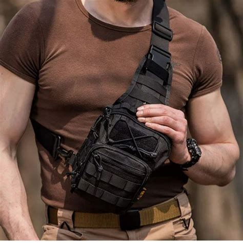 tactical sling backpack rover shoulder sling pack black