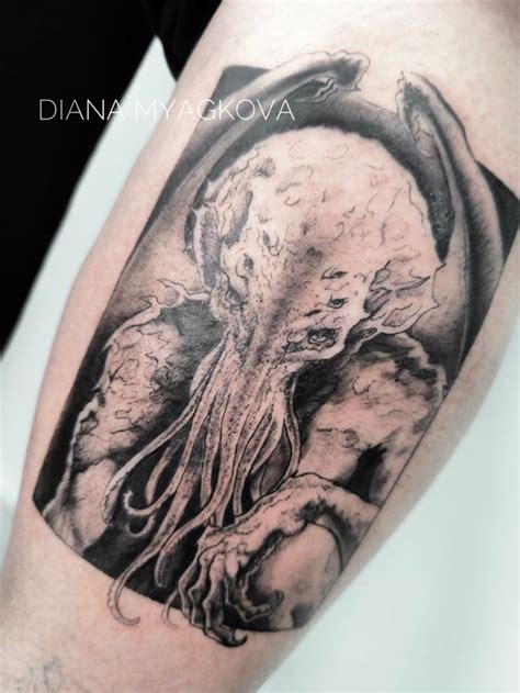 Тату. Тату на икре. Тату Ктулху | Tattoos