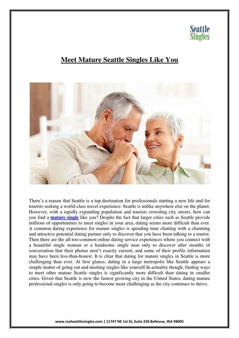 PPT - Meet Mature Seattle Singles Like You PowerPoint Presentation