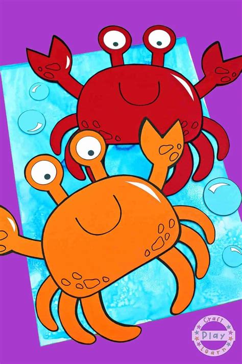 Fun Crab Craft For Kids & Preschoolers - Craft Play Learn