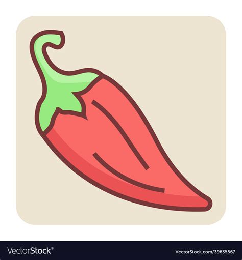 Red chili Royalty Free Vector Image - VectorStock