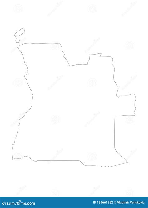 Angola Map - West-coast Country of South-central Africa Stock Vector
