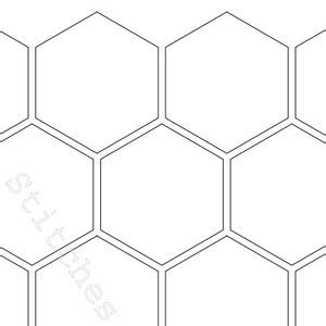 printable  degree hexagon epp template instant   etsy