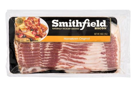 smithfield naturally hickory smoked bacon hometown original  oz shipt