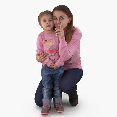 Mom and Daughter 3D Model $79 - .max - Free3D