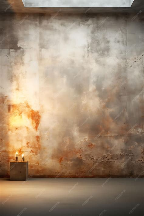 Premium AI Image | Photo of Painted Mural Wall With a Spotlight