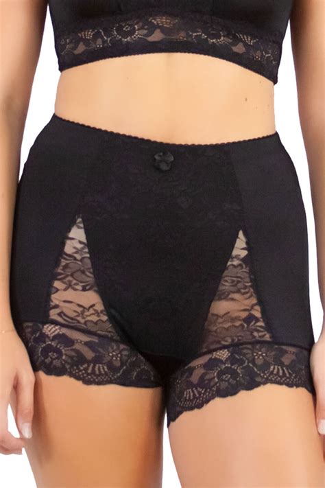 Pin Up Lace Control Panty with Smoothing, Black